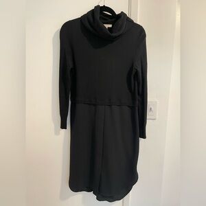 Madewell Black Long Sleeve Turtleneck Dress